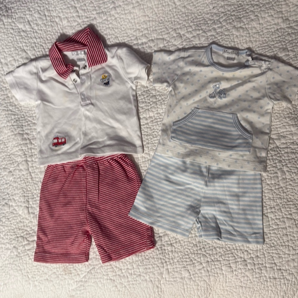 Kissy kissy 2 piece sets. 0-3 months